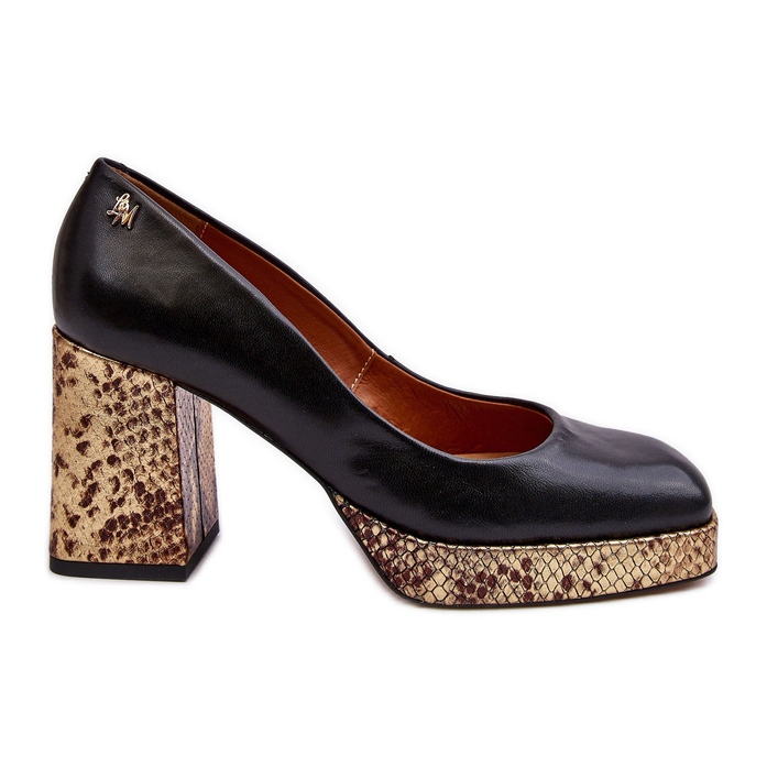Décolleté in pelle alla moda Laura Messi 2599 Nere nero