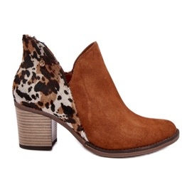 Stivaletti in pelle da donna Maciejka Marrone 04492-98