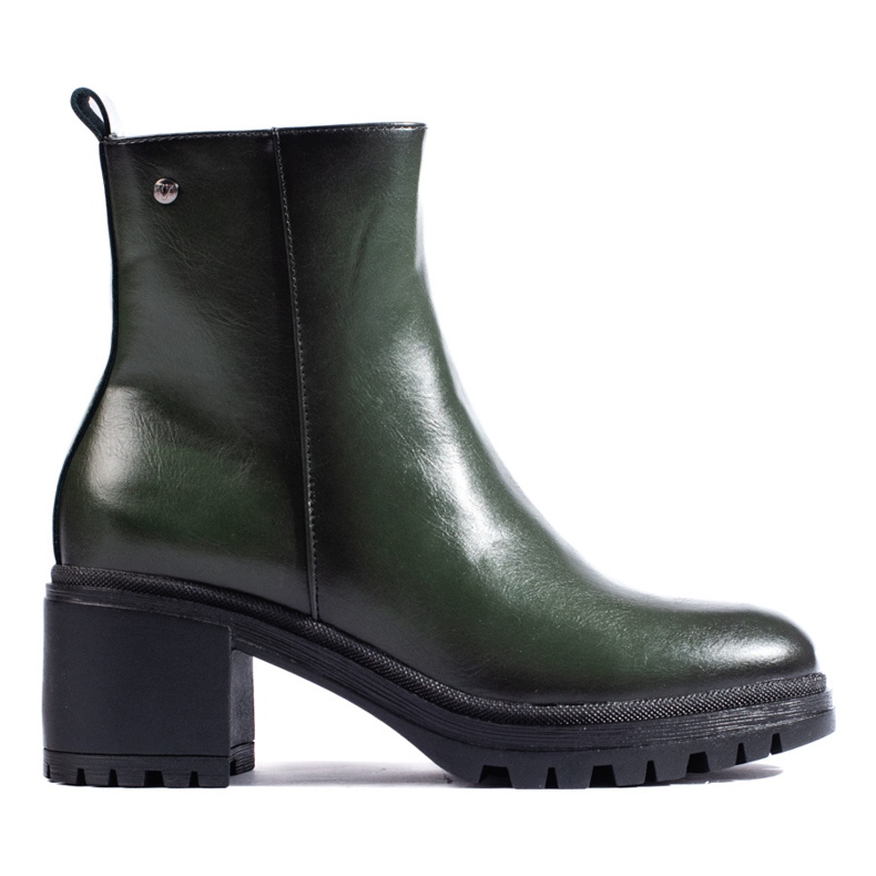 Stivaletti da donna con tacco alto verde scuro Vinceza
