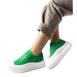 Sneaker Rina con plateau verde