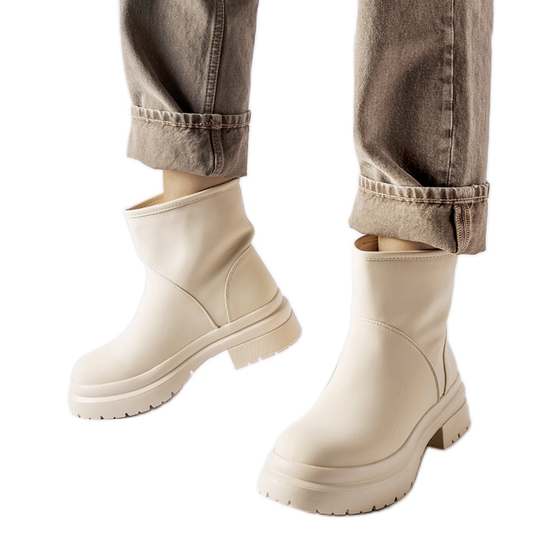 Inna Stivaletti Clotilde con isolamento in gomma beige