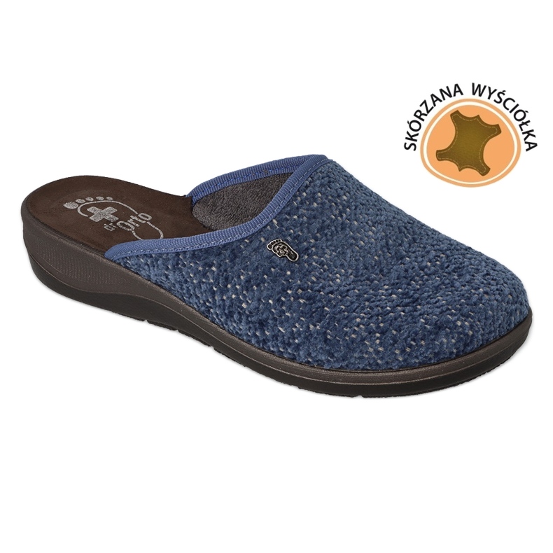 Ciabatte da donna Dr.ORTO Befado con inserto in pelle 133D001 blu navy