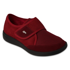 Scarpe da donna Befado Footwear con cinturino in velcro e inserto in PU sostituibile 087D004 rosso