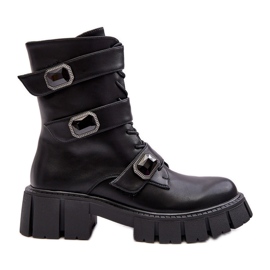 Stivali da lavoro in pelle da donna Neri S.Barski MR870-62 nero