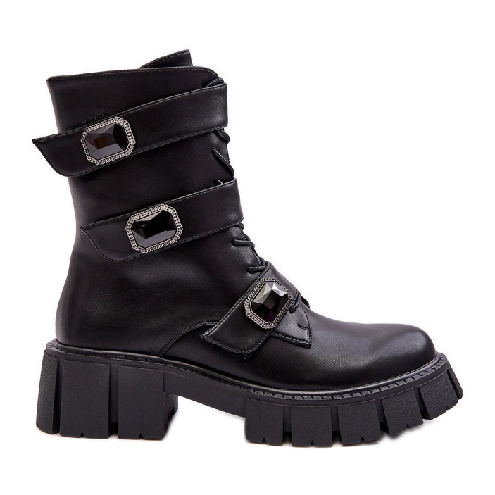 Stivali da lavoro in pelle da donna Neri S.Barski MR870-62 nero