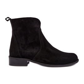 Stivali da Donna in Camoscio Con Cerniera Nero Nicole 2829