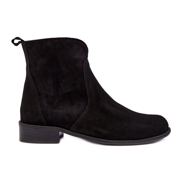 Stivali da Donna in Camoscio Con Cerniera Nero Nicole 2829