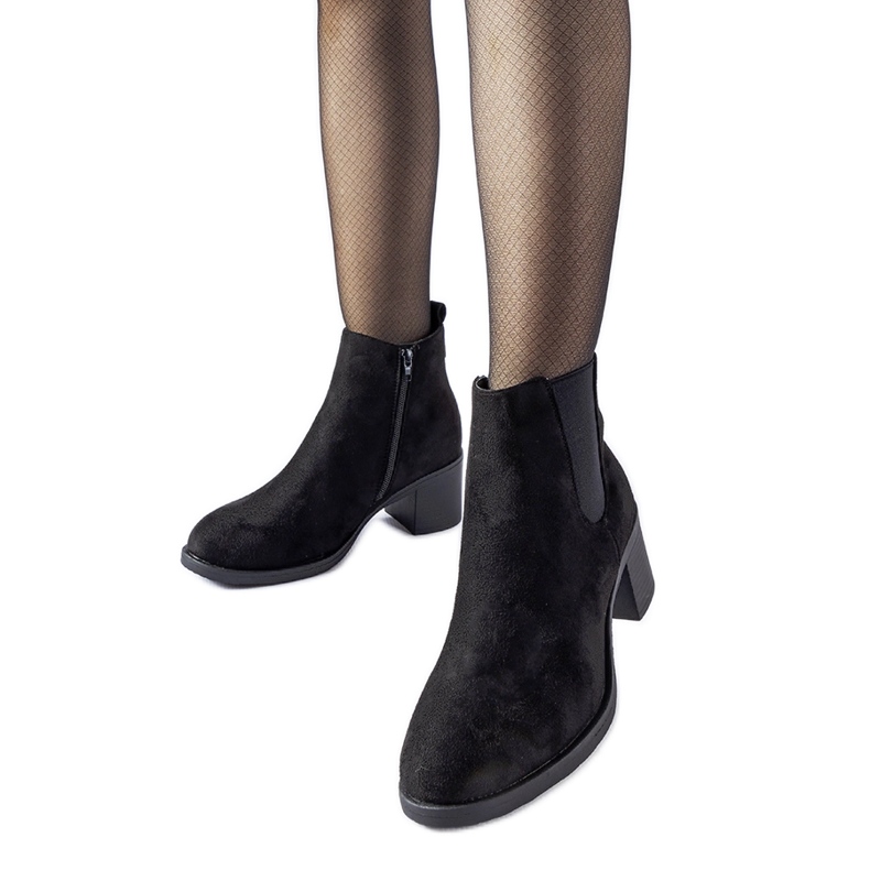 Stivaletti neri in eco-camoscio Pacific nero