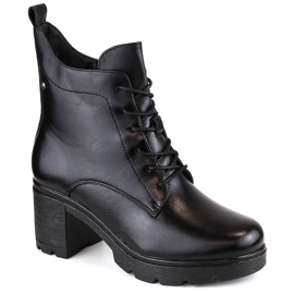 Stivaletti da donna con tacco alto e plateau, isolanti neri Potocki SZ12229 nero