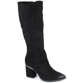 Stivali da cowboy isolanti da donna in pelle scamosciata, neri Potocki SZ12247 nero