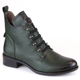 Stivali isolanti con tacco piatto da donna verdi Jezzi ASA198-21 verde