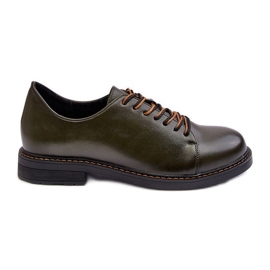 Vinceza Scarpe stringate da donna in pelle verde scuro Nakera
