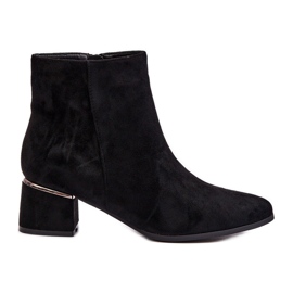 PE1 Stivali da Donna con Tacco Alto in Camoscio Nero Mebassa