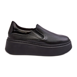 Lemar Manish Lemar Scarpe sportive in pelle da donna sulla piattaforma nero