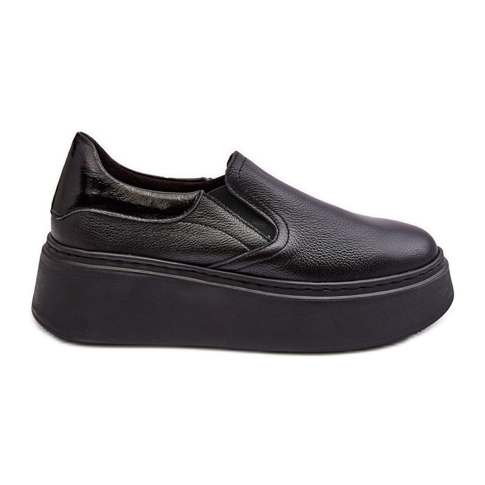 Lemar Manish Lemar Scarpe sportive in pelle da donna sulla piattaforma nero