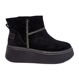 Stivali da neve in pelle scamosciata da donna Maciejka 06257-01 Neri nero