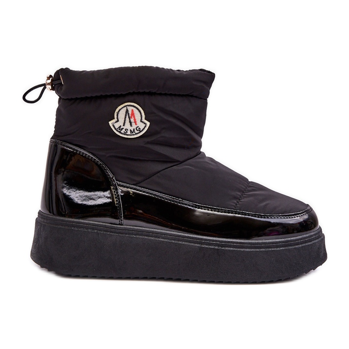 Stivali da neve slip-on con plateau da donna neri Gattea nero