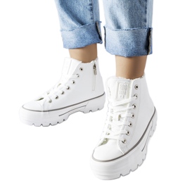 Sneakers alte bianche Big Star MM274037 Bianco bianca