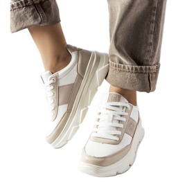 Scarpe da ginnastica bianche Big Star MM274500 beige
