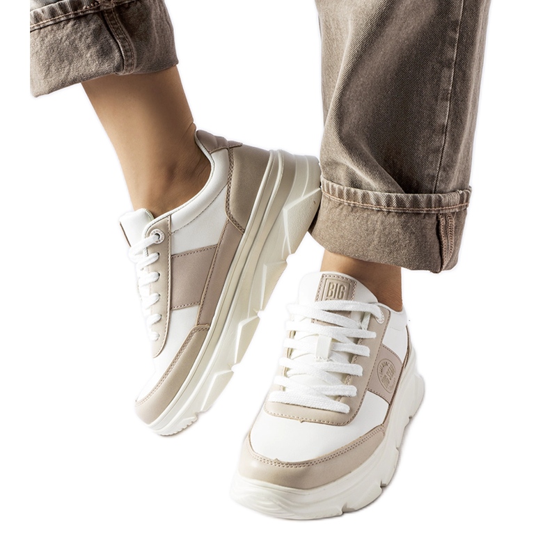 Scarpe da ginnastica bianche Big Star MM274500 beige