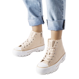 Scarpe da ginnastica isolanti beige Big Star MM274038