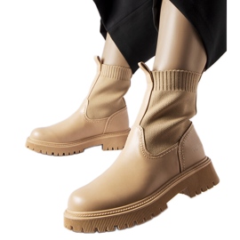 Stivali beige in ecopelle scamosciata Big Star MM274542