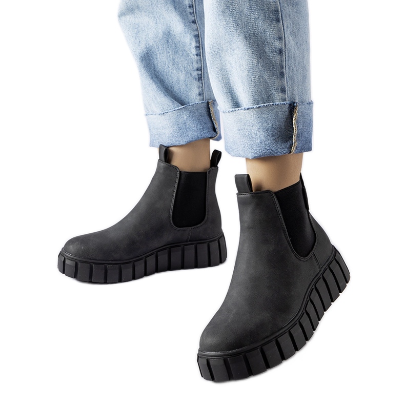 Stivaletti slip-on neri Big Star MM274324 nero