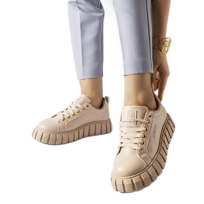 Scarpe da ginnastica beige Big Star MM274618