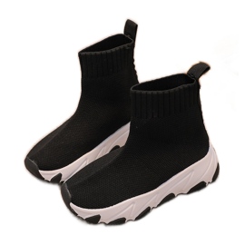 Calzini Sportivi per Bambini Scarpe Nere e Bianche Zaelin nero