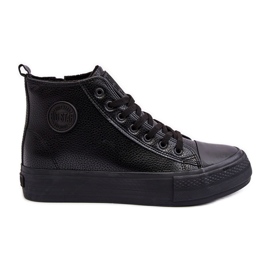 Sneakers alte isolanti da uomo con cerniera nera Big Star nero