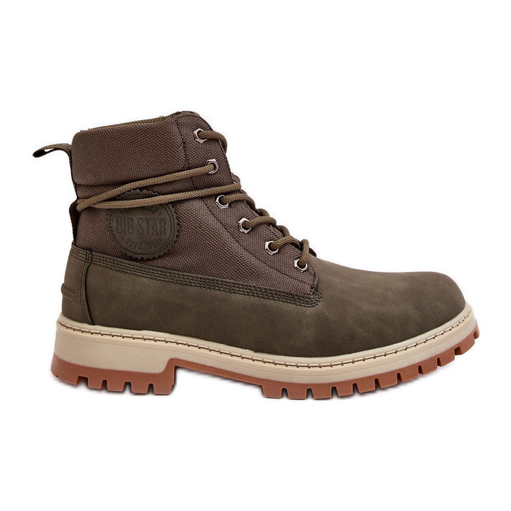 Stivali Trapper da uomo Memory Foam Khaki Big Star KK174205 verde
