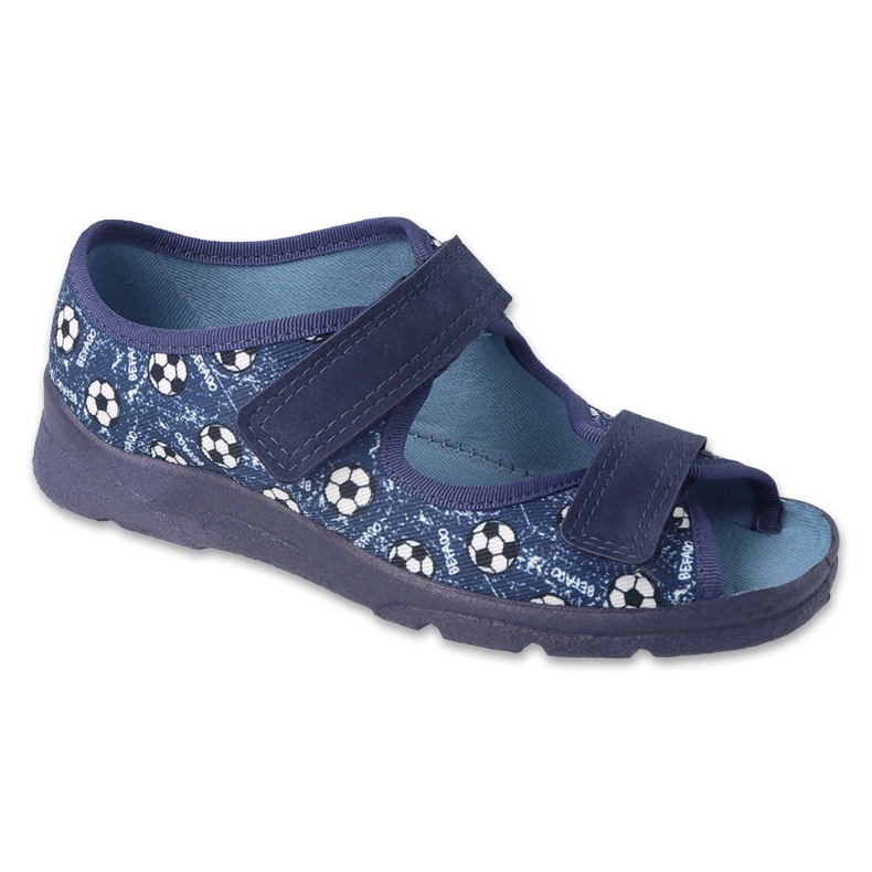 Sandali per bambini Befado 969Y170, blu navy, con palline