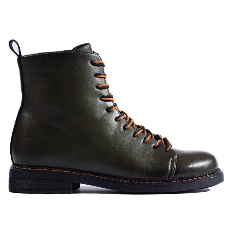 Stivaletti stringati da donna Vinceza verde scuro