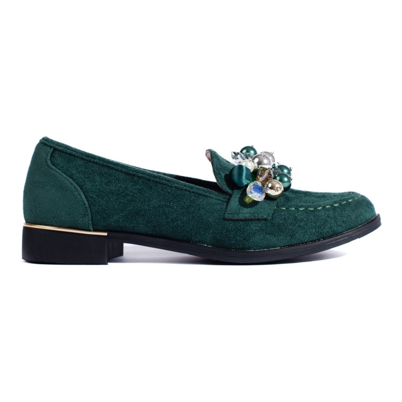 Signori da donna verdi con cristalli Shelovet verde