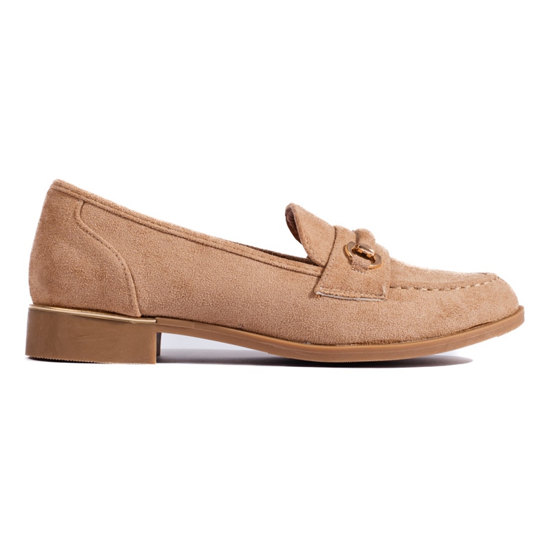 Lords da donna in camoscio beige Shelovet
