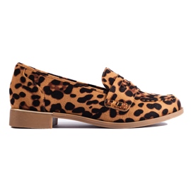 Mocassini da donna in camoscio leopardato di Shelovet beige