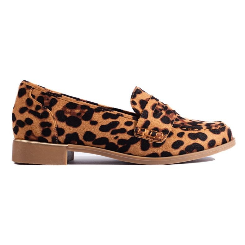 Mocassini da donna in camoscio leopardato di Shelovet beige