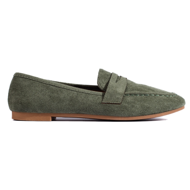 Comodi signori in camoscio da donna, Shelovet verde