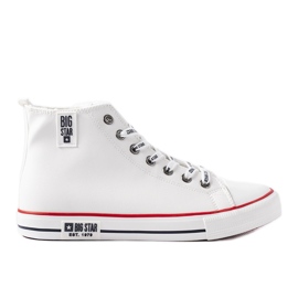 Sneakers alte bianche da uomo Big star KK174345 bianca