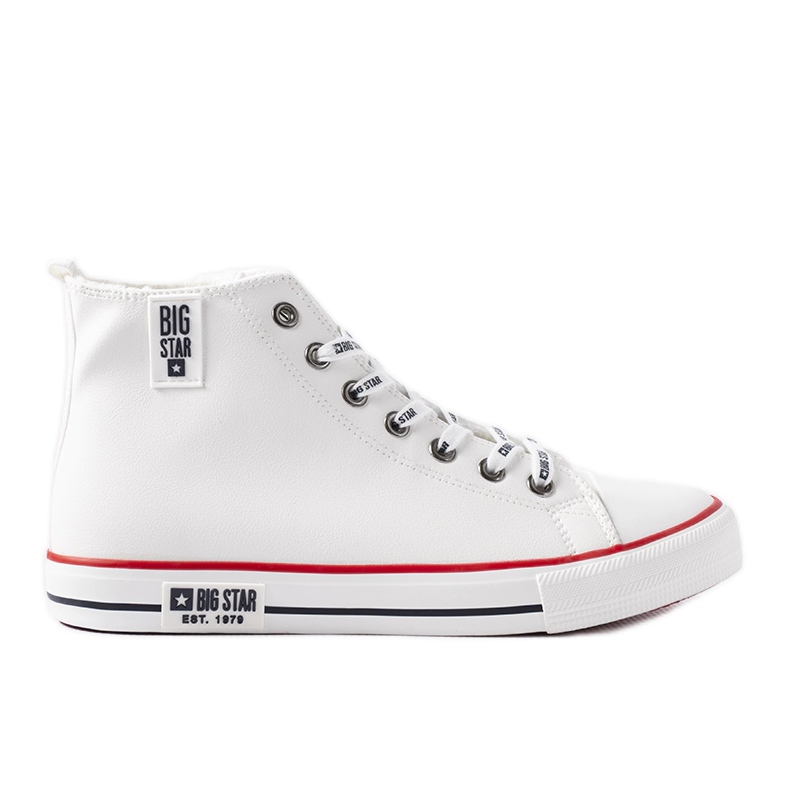 Sneakers alte bianche da uomo Big star KK174345 bianca