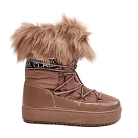 PS1 Doposci Stringati da Donna Beige Scuro Santero