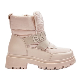 PS1 Stivali da neve isolati con cerniera da donna Zeva beige chiaro