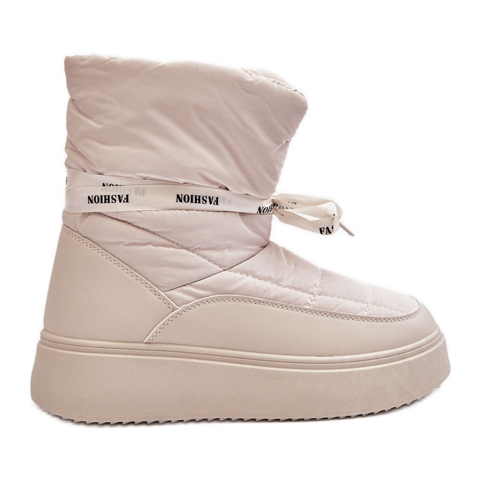 PS1 Doposci Da Donna Con Lacci Decorativi, Siracna Beige Chiaro
