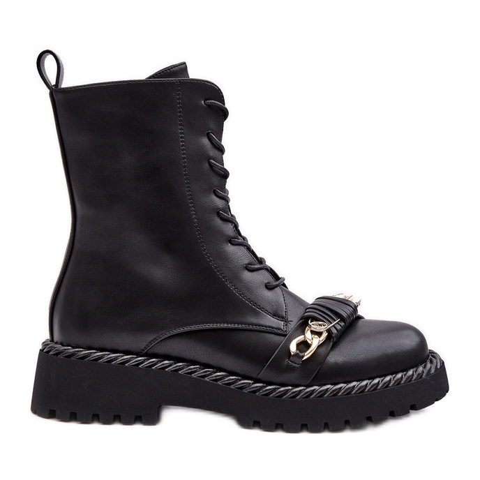 Stivali Worker Da Donna Con Decorazione Neri S.Barski MR870-68 nero