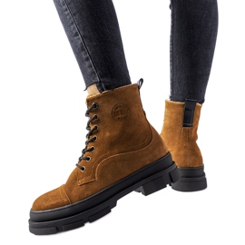 Lavoratori in pelle marrone Big Star KK274524