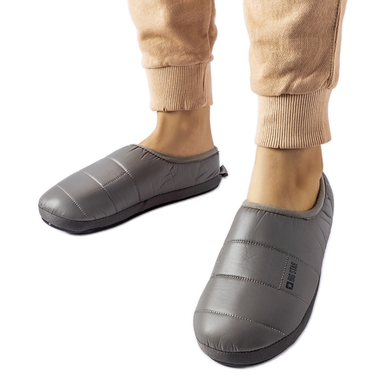 Pantofole invernali isolanti grigie Big Star KK274603 grigio