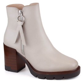 Stivaletti e plateau isolanti Vinceza W JAN256, beige