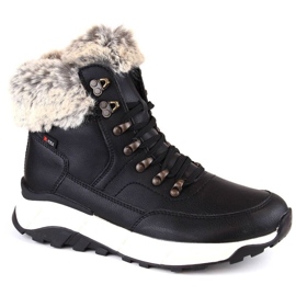 Stivali impermeabili in pelle isolati con lana Rieker W RKR627A neri nero