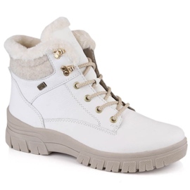 Rieker Stivali impermeabili in pelle isolati con lana Remonte W RKR628 bianco