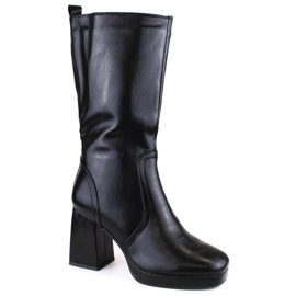 Jezzi W JEZ416A stivaletti isolanti con fascia elastica, neri nero